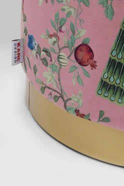 KARE Hocker Cherry Peacock Brass Ø32cm