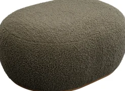 KARE Hocker Pebble Boucle Oliv 81cm