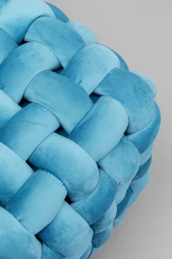 KARE Hocker Weave Square Blau 47x47cm