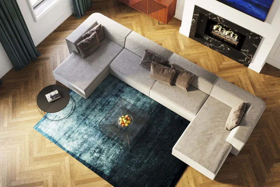 KARE Infinity Ottomane Elements Grau Rechts