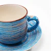 KARE Kaffeetasse Swirl Blau (2/tlg.)