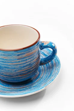 KARE Kaffeetasse Swirl Blau (2/tlg.)