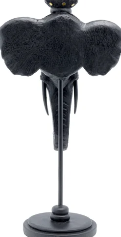 KARE Kerzenständer Elephant Head Schwarz 49cm