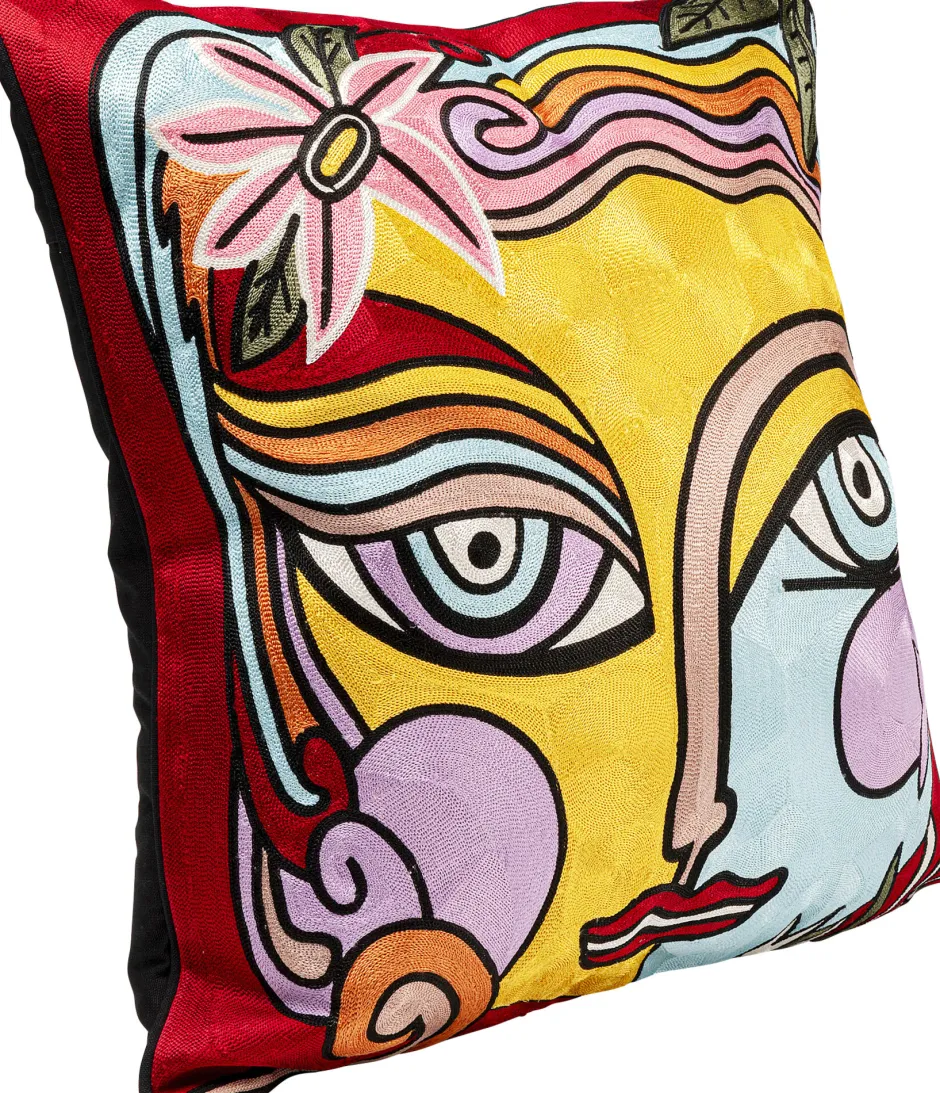 KARE Kissen Art Line Face 50x50cm