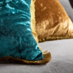 KARE Kissen Cannes Petrol 45x45cm