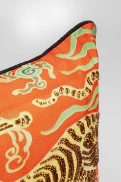 KARE Kissen Tiger Love Rot 45x45cm