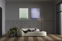 KARE Leinwandbild Flower Boat Beige Grün 80x100cm