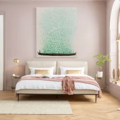 KARE Leinwandbild Flower Boat Beige Grün 120x160cm