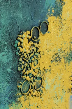 KARE Leinwandbild Jardin Blau 125x215cm