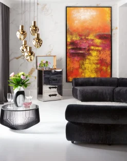 KARE Leinwandbild Jardin Rot 125x215cm