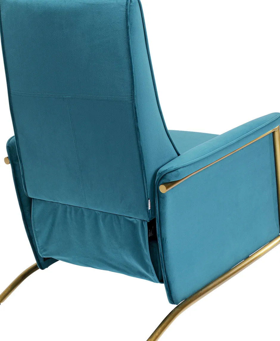 KARE Relaxsessel Lazy Velvet Blau