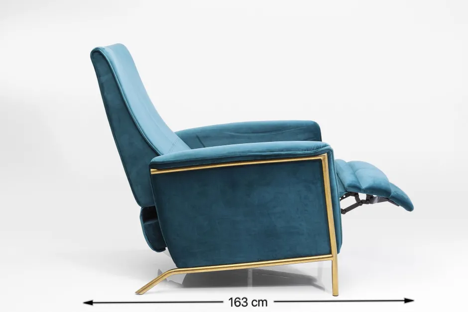 KARE Relaxsessel Lazy Velvet Blau