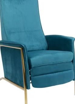 KARE Relaxsessel Lazy Velvet Blau