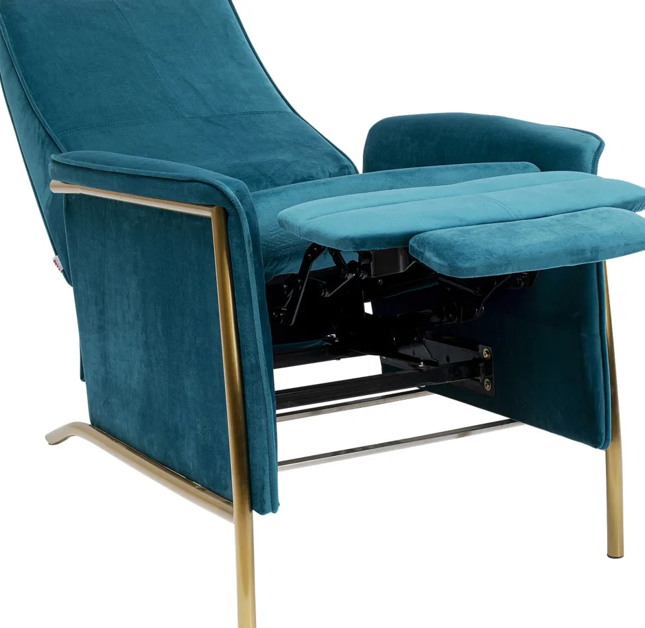 KARE Relaxsessel Lazy Velvet Blau