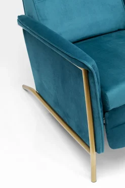 KARE Relaxsessel Lazy Velvet Blau