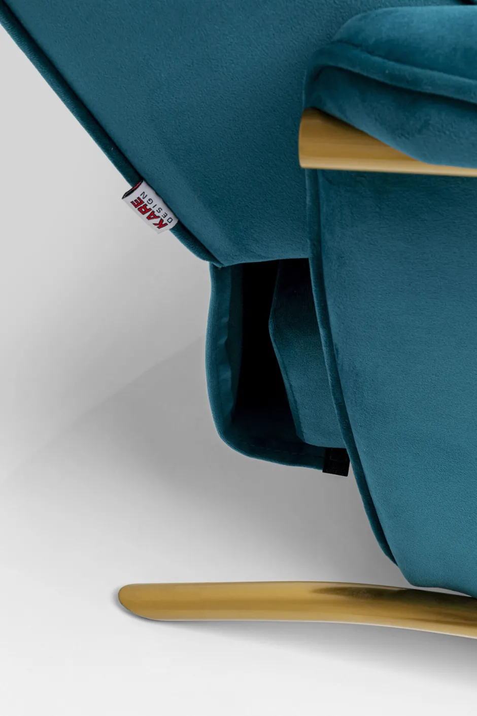 KARE Relaxsessel Lazy Velvet Blau