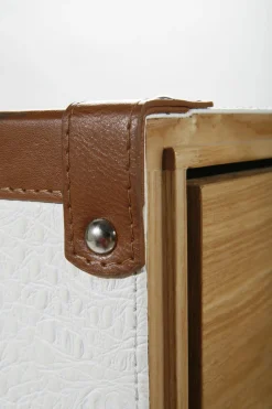 KARE Schrankkoffer Croco White Cosmopolitan