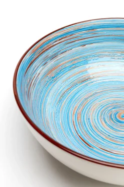 KARE Schüssel Swirl Blau Ø22cm