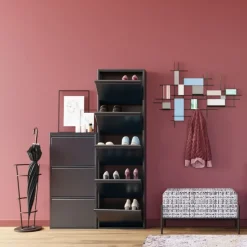 KARE Schuhkipper Caruso 5-er Anthrazit