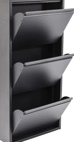 KARE Schuhkipper Caruso 3-er Anthrazit