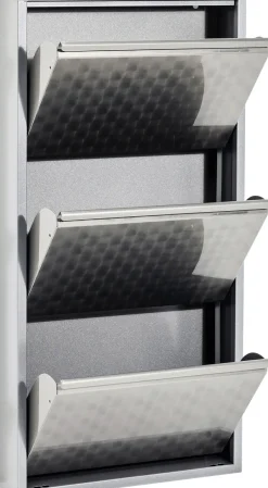 KARE Schuhkipper Caruso 3-er silber/geflext