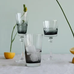 KARE Sektglas Mimi Grau 24cm