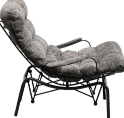 KARE Sessel + Hocker Vienna Swing Grau