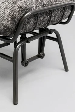 KARE Sessel + Hocker Vienna Swing Grau