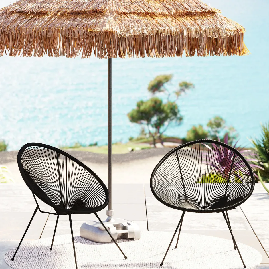 KARE Sessel Acapulco Mono Schwarz 2/Set