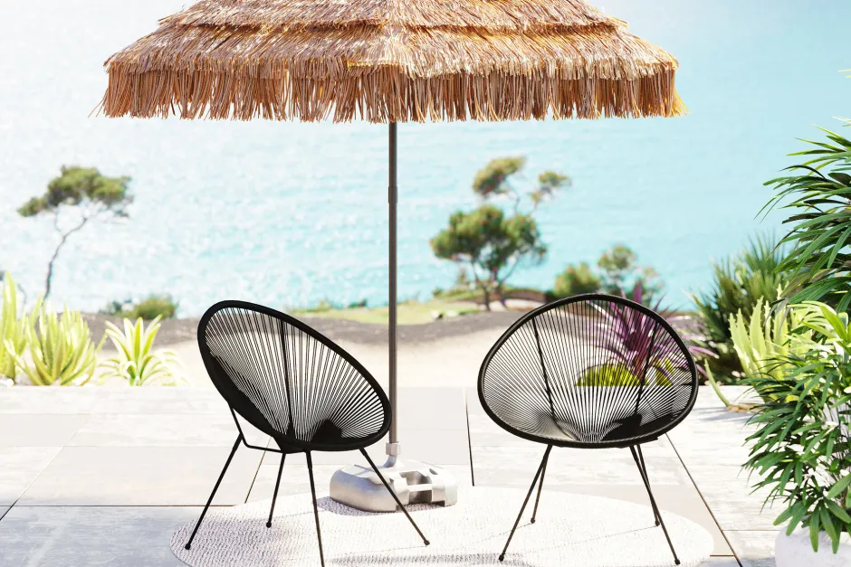 KARE Sessel Acapulco Mono Schwarz 2/Set