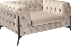 KARE Sessel Bellissima Velvet Taupe 120cm