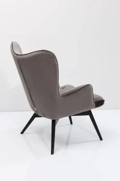 KARE Sessel Black Vicky Velvet Grau