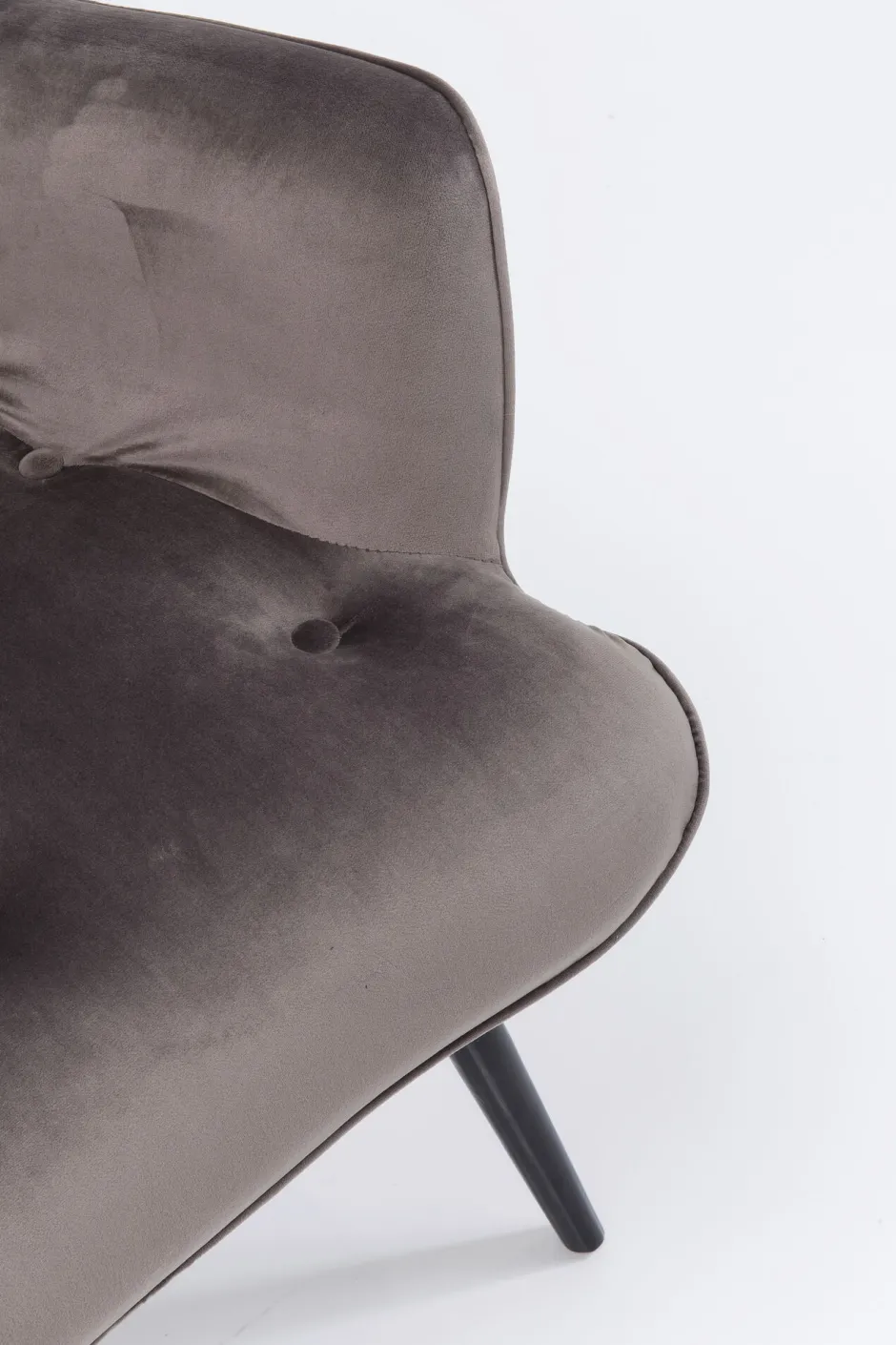 KARE Sessel Black Vicky Velvet Grau