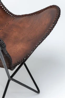 KARE Sessel Butterfly Brown Econo