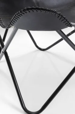 KARE Sessel California Leder Schwarz