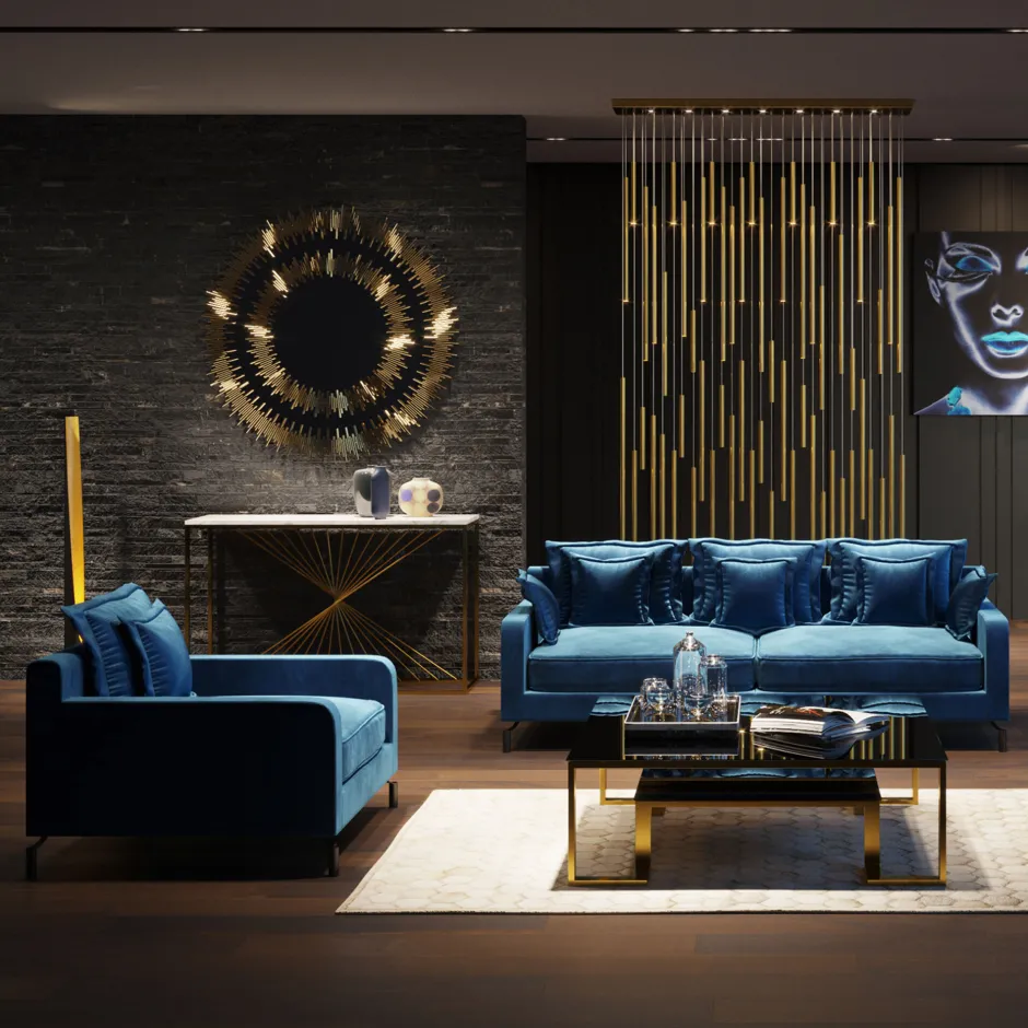 KARE Sessel Lullaby Petrol