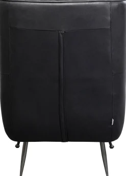 KARE Sessel Nonna Smart Leder Schwarz