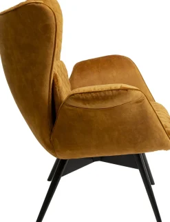 KARE Sessel Tudor Velvet Goldbraun