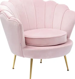 KARE Sessel Water Lily Gold Rosa