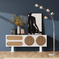 KARE Sideboard Atomic Weiß 183x76cm