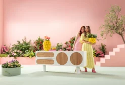 KARE Sideboard Atomic Weiß 183x76cm