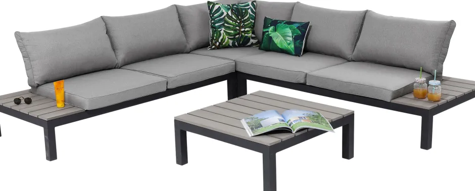 KARE Sitzgruppe Holiday Schwarz (4/tlg.)