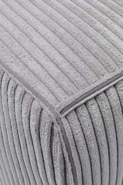 KARE Sofa Cubetto Cord 3-Sitzer Hellgrau 220cm