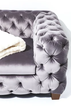 KARE Sofa Desire 3-Sitzer Silbergrau