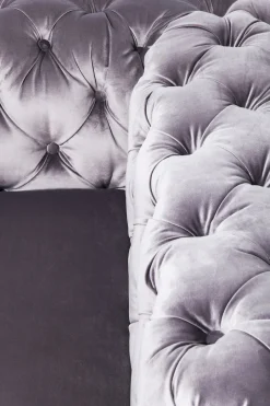 KARE Sofa Desire 3-Sitzer Silbergrau