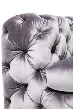 KARE Sofa Desire 3-Sitzer Silbergrau