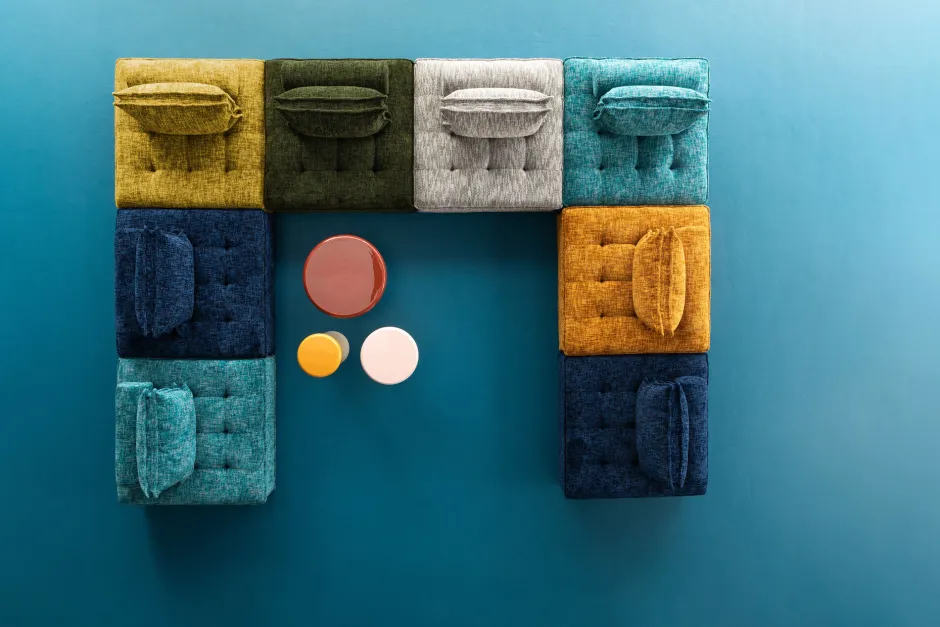 KARE Sofa Element Portofino Blau