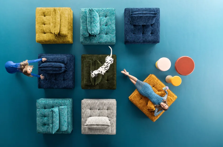 KARE Sofa Element Portofino Grau