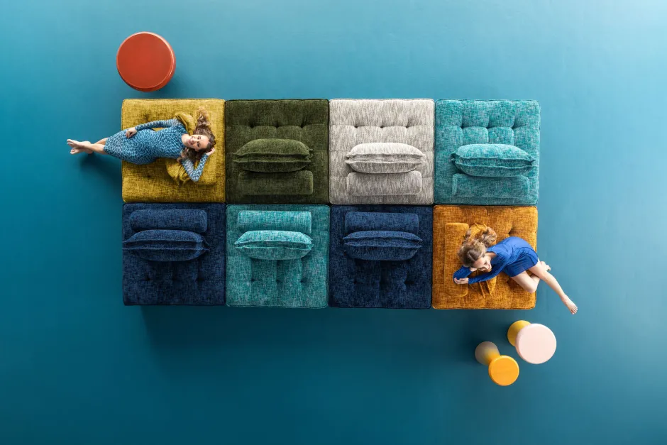 KARE Sofa Element Portofino Grau