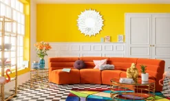 KARE Sofa Element Wave Orange